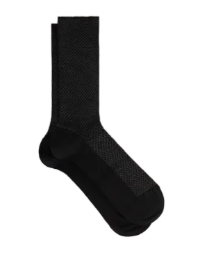 DORÉ DORÉ  Chaussettes imprimées en laine  - Noir
